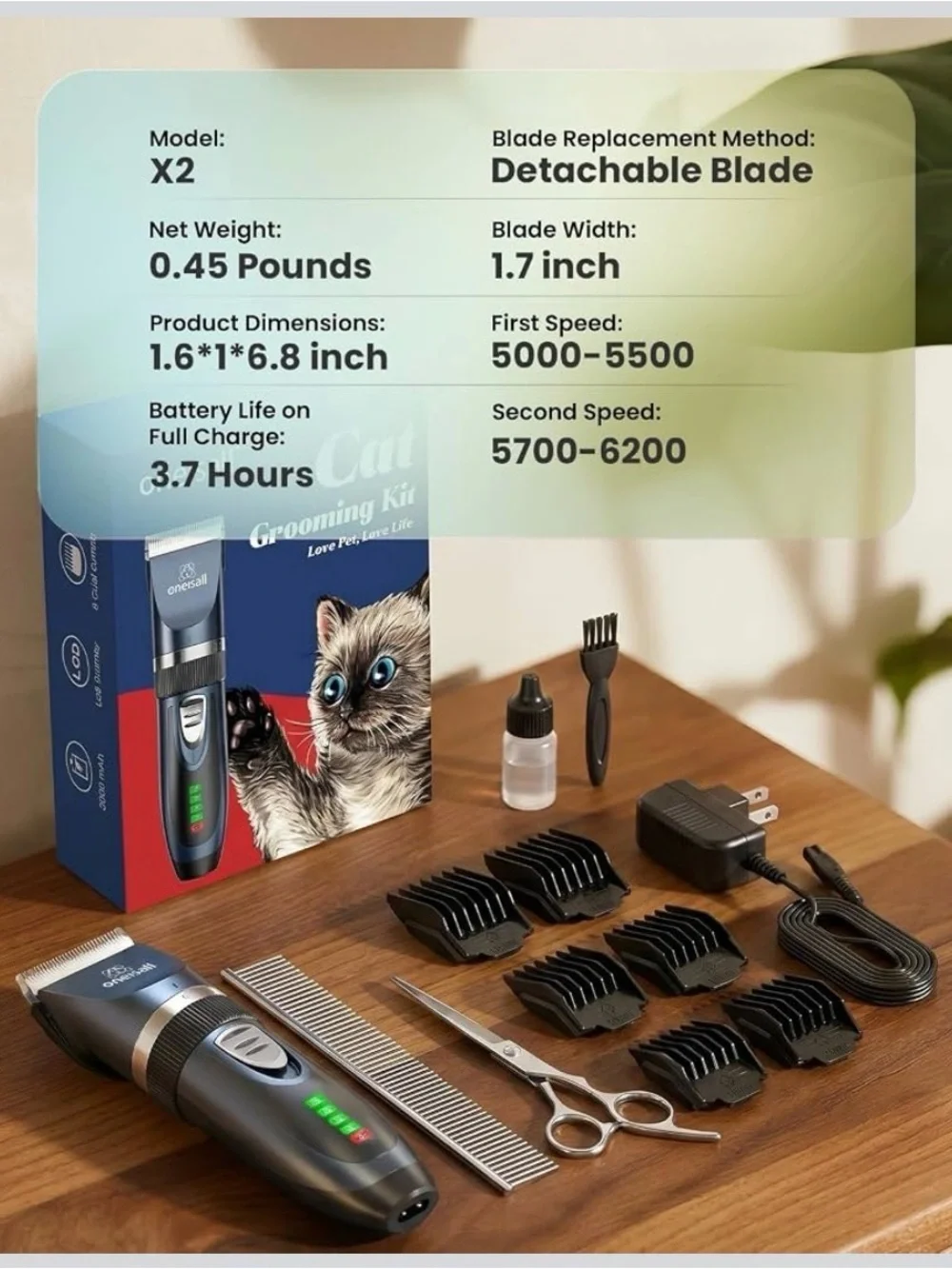 Oneisall Cat/Dog/Pet grooming kit